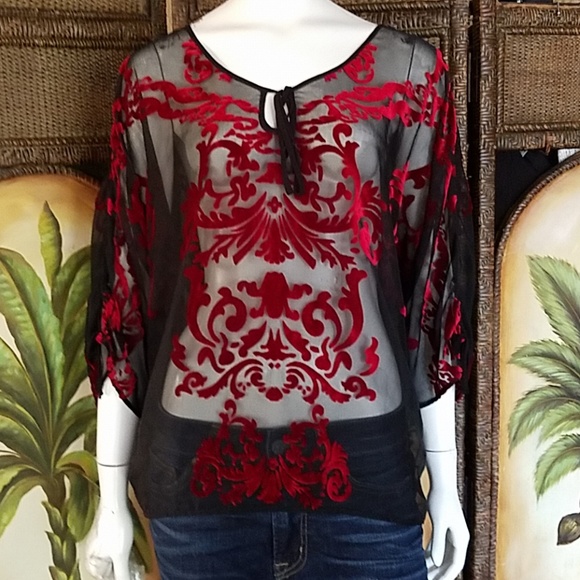 Chico's Tops - chicos sheer and velvet top
